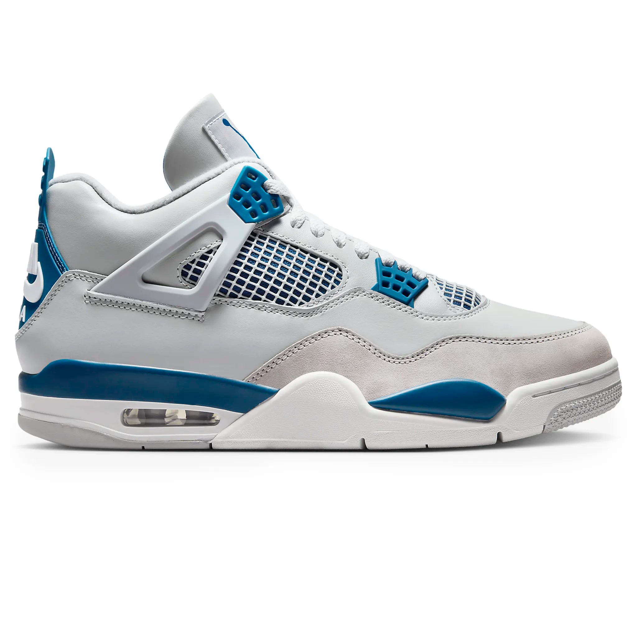Side view of Air Jordan 4 Retro Military Blue FV5029-141
